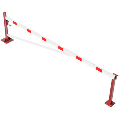 Drehschranke mit Auflagepfosten und Seilzugverstärkung