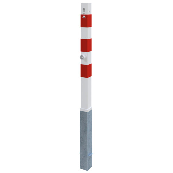 Absperrpfosten 70 x 70 mm herausnehmbar mit Dreikant oder Profilzylinder