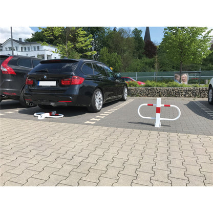 Parkplatzsperre umlegbar mit Dreikantverschluss