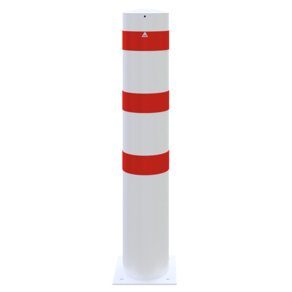 Absperrpoller Stahlrohr Ø 273 x 5 mm ortsfest für Dübelbefestigung