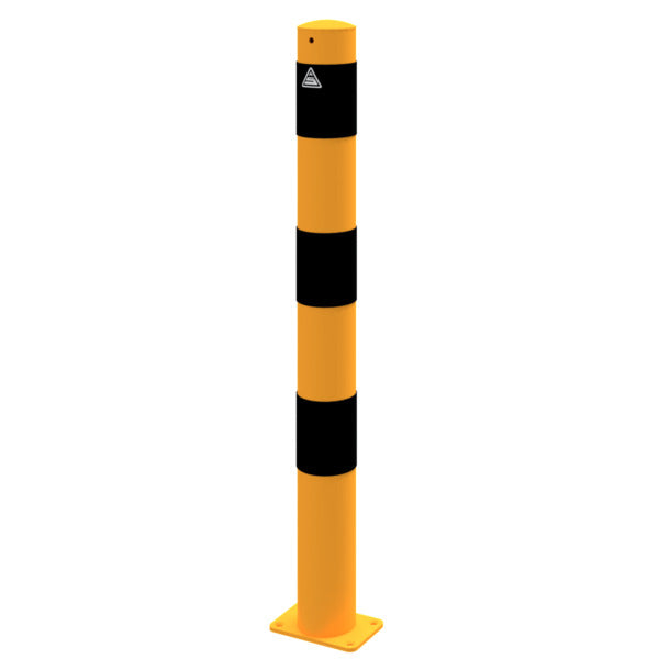 Absperrpfosten Stahlrohr Ø 89 x 2,9 mm gelb / schwarz