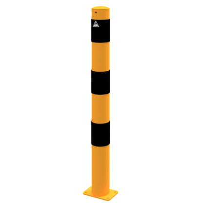 Absperrpfosten Stahlrohr Ø 89 x 2,9 mm gelb / schwarz