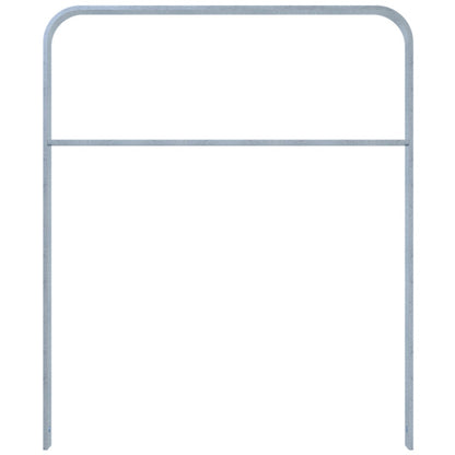 Anlehnbügel aus Flachstahl 50 x 12 mm in gebogener Ausführung