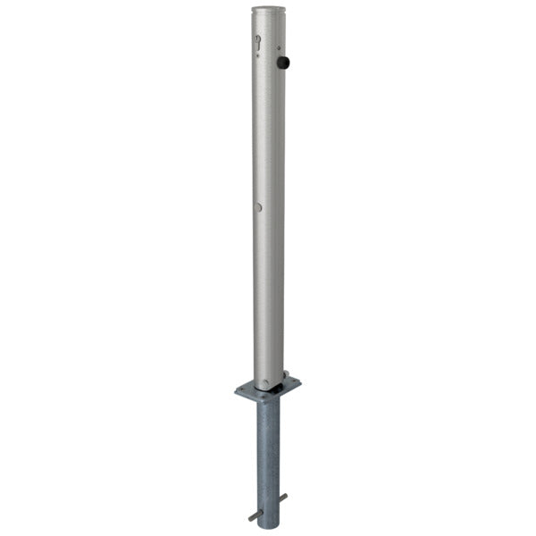 Edelstahlpfosten Ø 76 mm mit Ziernut