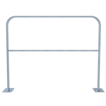 Anlehnbügel aus Flachstahl 50 x 12 mm in gebogener Ausführung