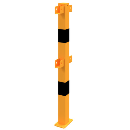 Standpfosten aus 70 x 70 mm Stahlrohr zum Aufdübeln