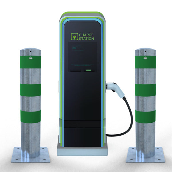 Rammschutzpoller als E-Ladesäulenschutz