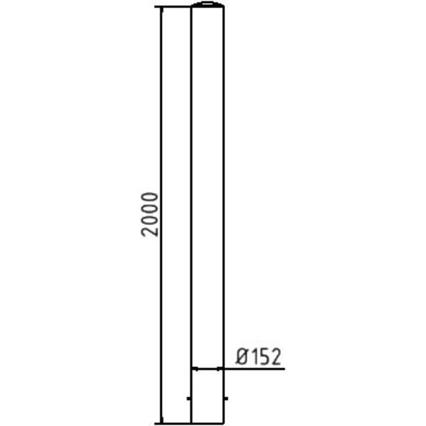 Absperrpoller Stahlrohr Ø 152 x 3,2 mm ortsfest zum Einbetonieren
