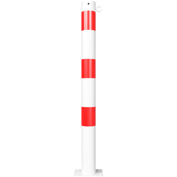 Absperrpfosten Stahlrohr Ø 76 x 2,6 mm ortsfest für Dübelbefestigung