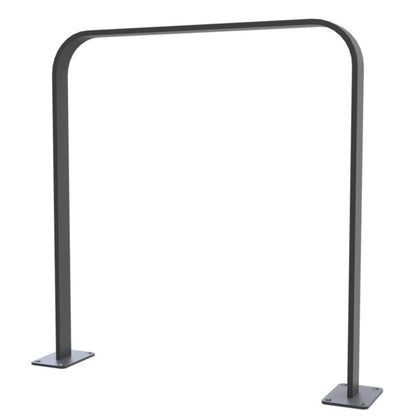 Anlehnbügel aus Flachstahl 50 x 12 mm in gebogener Ausführung