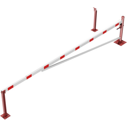 Drehschranke mit Auflagepfosten und Seilzugverstärkung