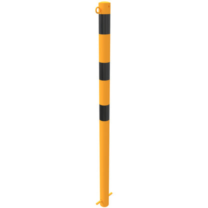Absperrpfosten Stahlrohr Ø 60 x 2,5 mm gelb / schwarz