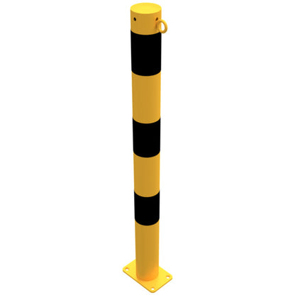 Absperrpfosten Stahlrohr Ø 76 x 2,6 mm gelb / schwarz