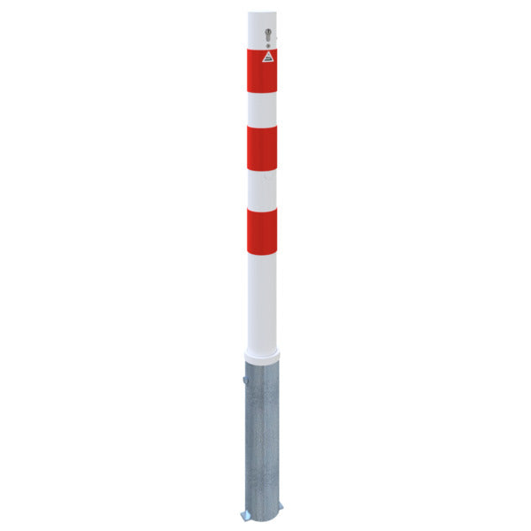 Absperrpfosten Stahlrohr Ø 76 x 2,6 mm herausnehmbar mit Profilzylinderschloss