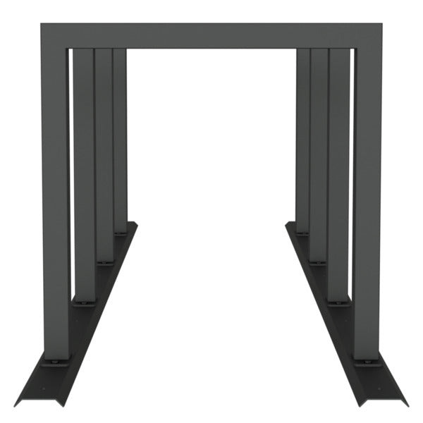 Fahrradanlehnbügel Reihenanlage Stahlrohr 60 x 60 mm