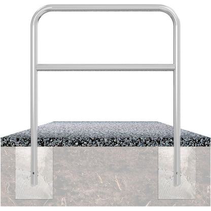 Rohrbügel aus Stahlrohr Ø 48 x 2,5 mm mit Querholm zum Einbetonieren