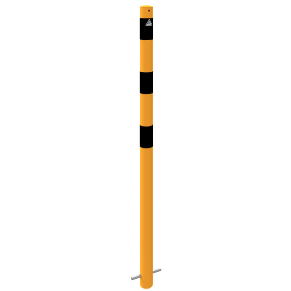 Absperrpfosten Stahlrohr Ø 60 x 2,5 mm gelb / schwarz