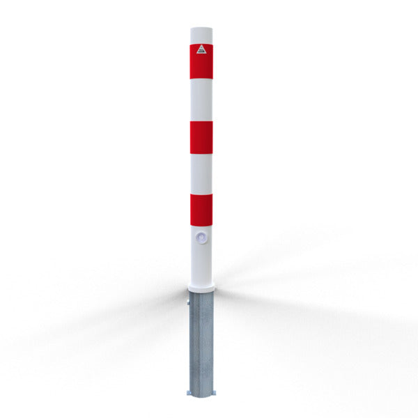 Absperrpfosten Stahlrohr Ø 76 x 2,6 mm herausnehmbar mit Dreikantverschluss