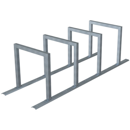Fahrradanlehnbügel Reihenanlage Stahlrohr 60 x 60 mm