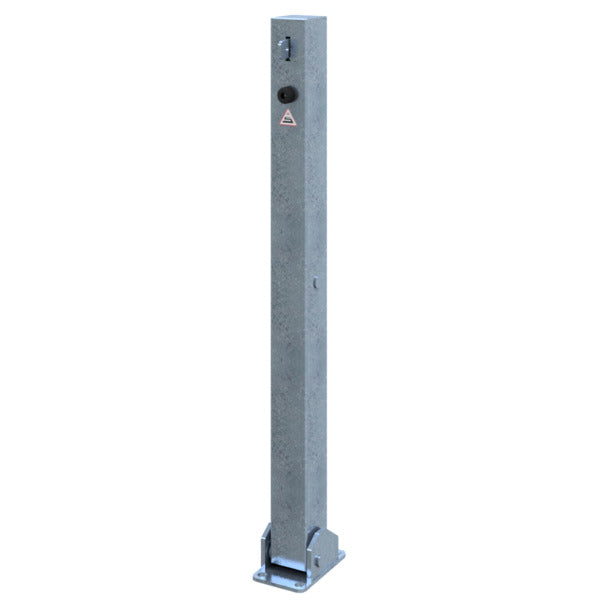 Absperrpfosten 70 x 70 mm umlegbar für Vorhangschloss