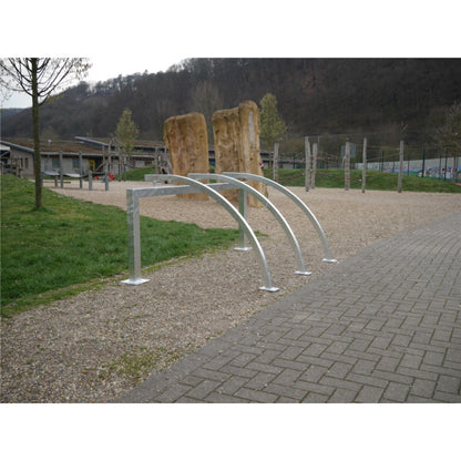 Fahrradanlehnbügel als Reihenanlage