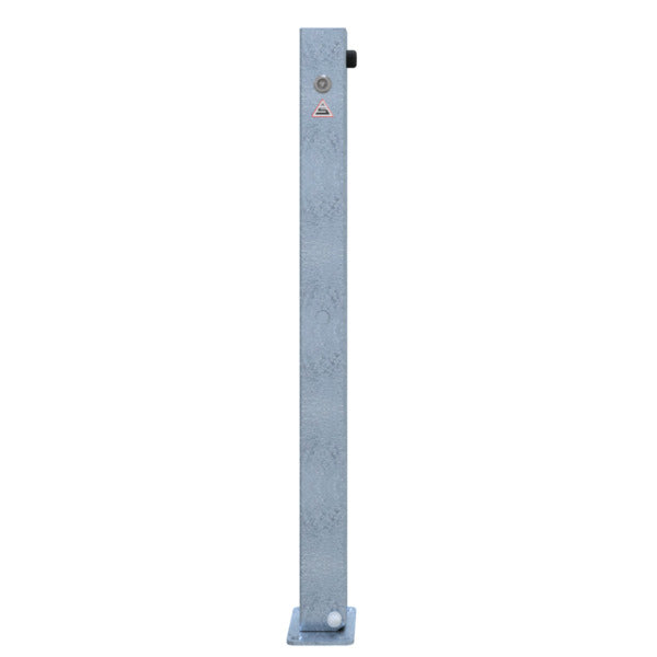 Absperrpfosten 70 x 70 mm umlegbar mit Dreikantverschluss