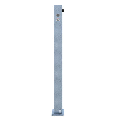 Absperrpfosten 70 x 70 mm umlegbar mit Dreikantverschluss