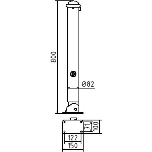 Absperr-Stilpfosten Serie 481B Ø 82 mm