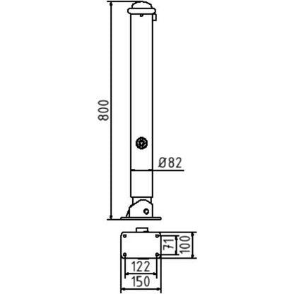 Absperr-Stilpfosten Serie 481B Ø 82 mm