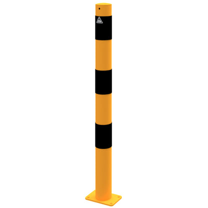 Absperrpfosten Stahlrohr Ø 76 x 2,6 mm gelb / schwarz