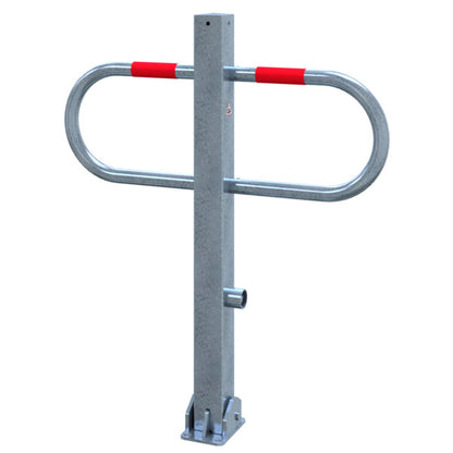 Durchgangs- und Parkplatzsperre umlegbar mit Dreikantverschluss