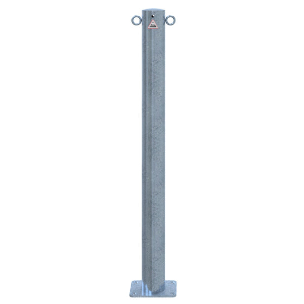 Absperrpfosten Stahlrohr Ø 76 x 2,6 mm ortsfest für Dübelbefestigung