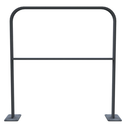 Anlehnbügel aus Flachstahl 50 x 12 mm in gebogener Ausführung