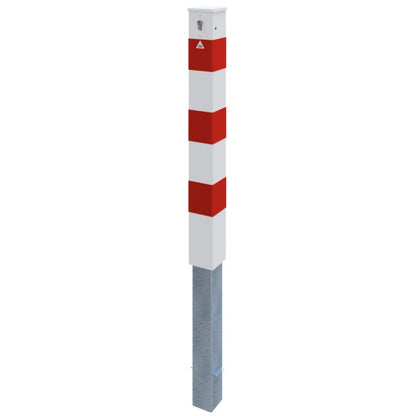 Absperrpfosten Stahlrohr 100 x 100 x 3 mm herausnehmbar mit Profilzylinderschloss
