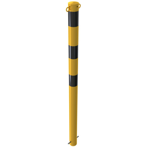 Absperrpfosten Stahlrohr Ø 76 x 2,6 mm gelb / schwarz