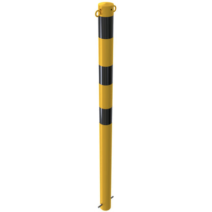 Absperrpfosten Stahlrohr Ø 76 x 2,6 mm gelb / schwarz