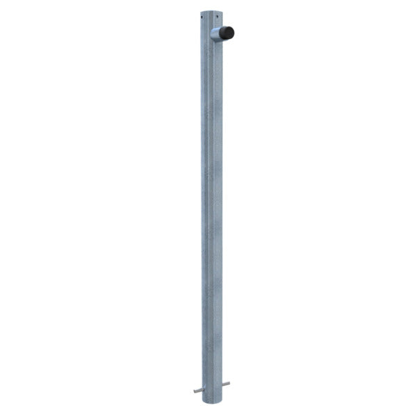 Absperrpfosten Stahlrpohr Ø 76 x 2,6 mm als Türstopper