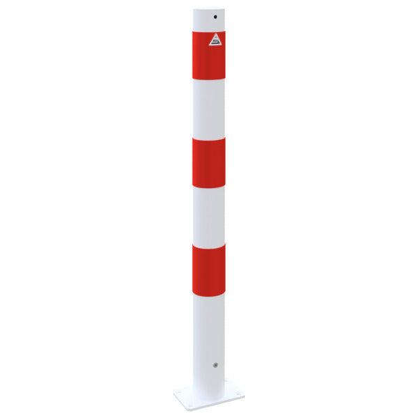 Absperrpfosten Stahlrohr Ø 76 x 2,6 mm ortsfest allseitig bis 30° neigbar