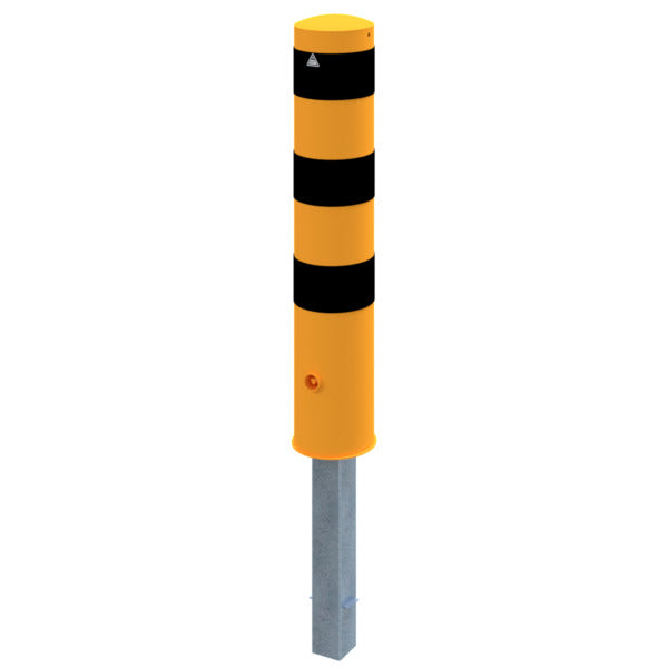 Absperrpoller Stahlrohr Ø 193 x 3,6 mm gelb / schwarz