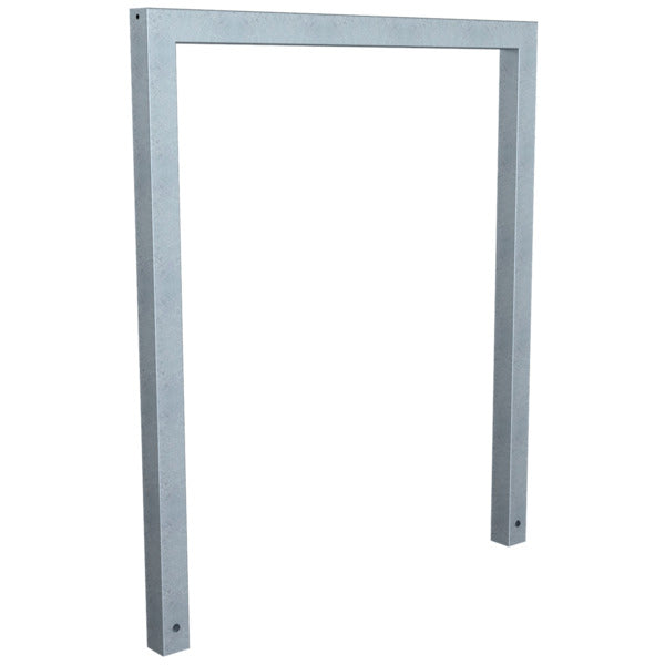 Anlehnbügel aus Stahlrohr Rechteckrohr 60 x 60 mm