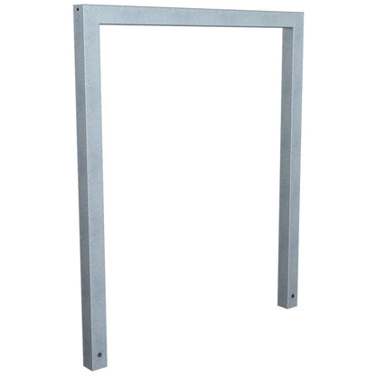 Anlehnbügel aus Stahlrohr Rechteckrohr 60 x 60 mm