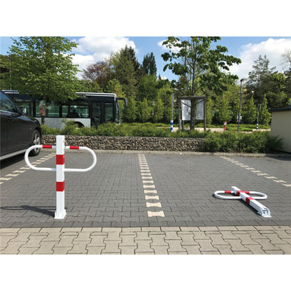 Durchgangs- und Parkplatzsperre umlegbar mit Dreikantverschluss