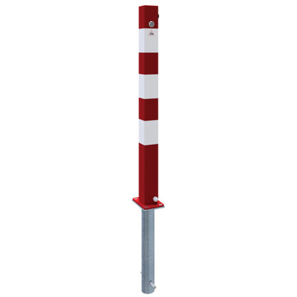Absperrpfosten 70 x 70 mm umlegbar mit Dreikantverschluss