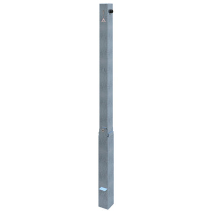 Absperrpfosten 70 x 70 mm umlegbar mit Profilzylinderschloss mit Hebe- Kippmechanik