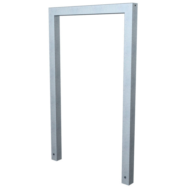 Anlehnbügel aus Stahlrohr Rechteckrohr 60 x 60 mm