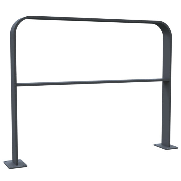 Anlehnbügel aus Flachstahl 80 x 12 mm in gebogener Ausführung