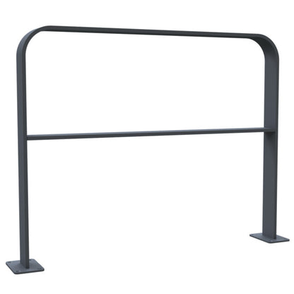 Anlehnbügel aus Flachstahl 80 x 12 mm in gebogener Ausführung
