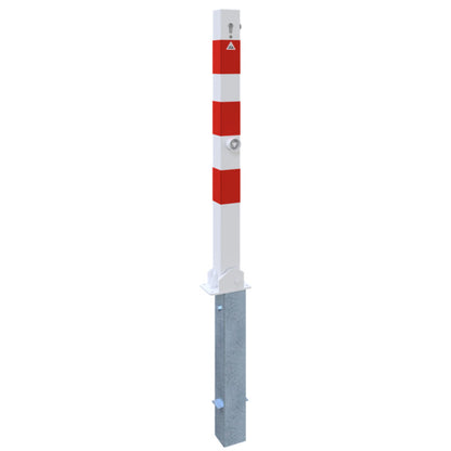 Absperrpfosten 70 x 70 mm umlegbar und herausnehmbar