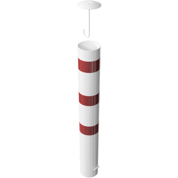 Absperrpoller Stahlrohr Ø 193 x 3,6 mm ortsfest zum Einbetonieren
