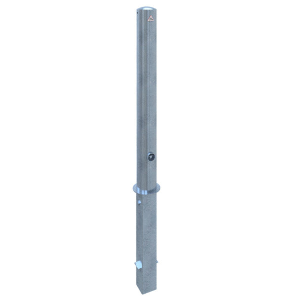 Absperrpfosten Stahlrohr Ø 102 x 2,9 mm herausnehmbar mit Dreikantverschluss